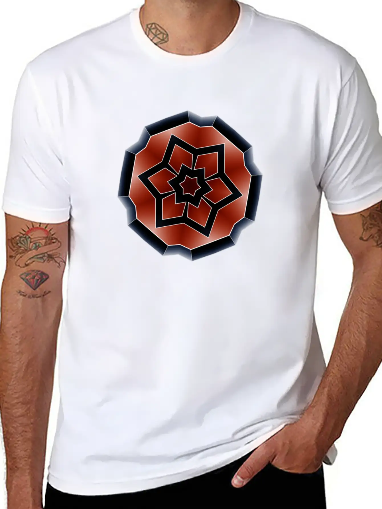 Metallic Colored Shape Stylish Everyday T-Shirt – Unisex Basic Cotton Tee