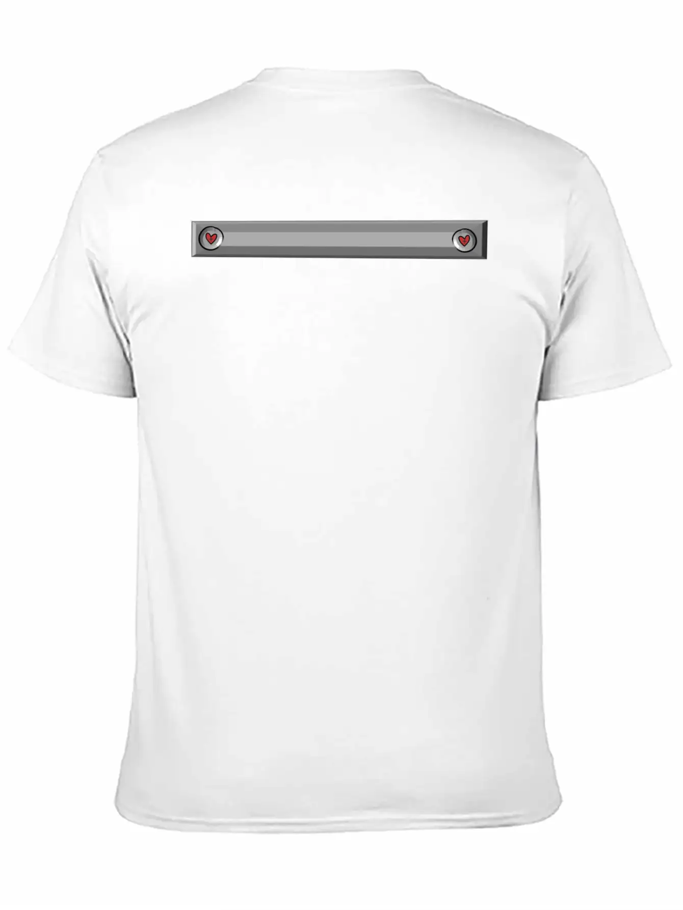 Metallic Plain Gray Hearts Comfortable Minimalist Graphic Tee – Summer Style Essential