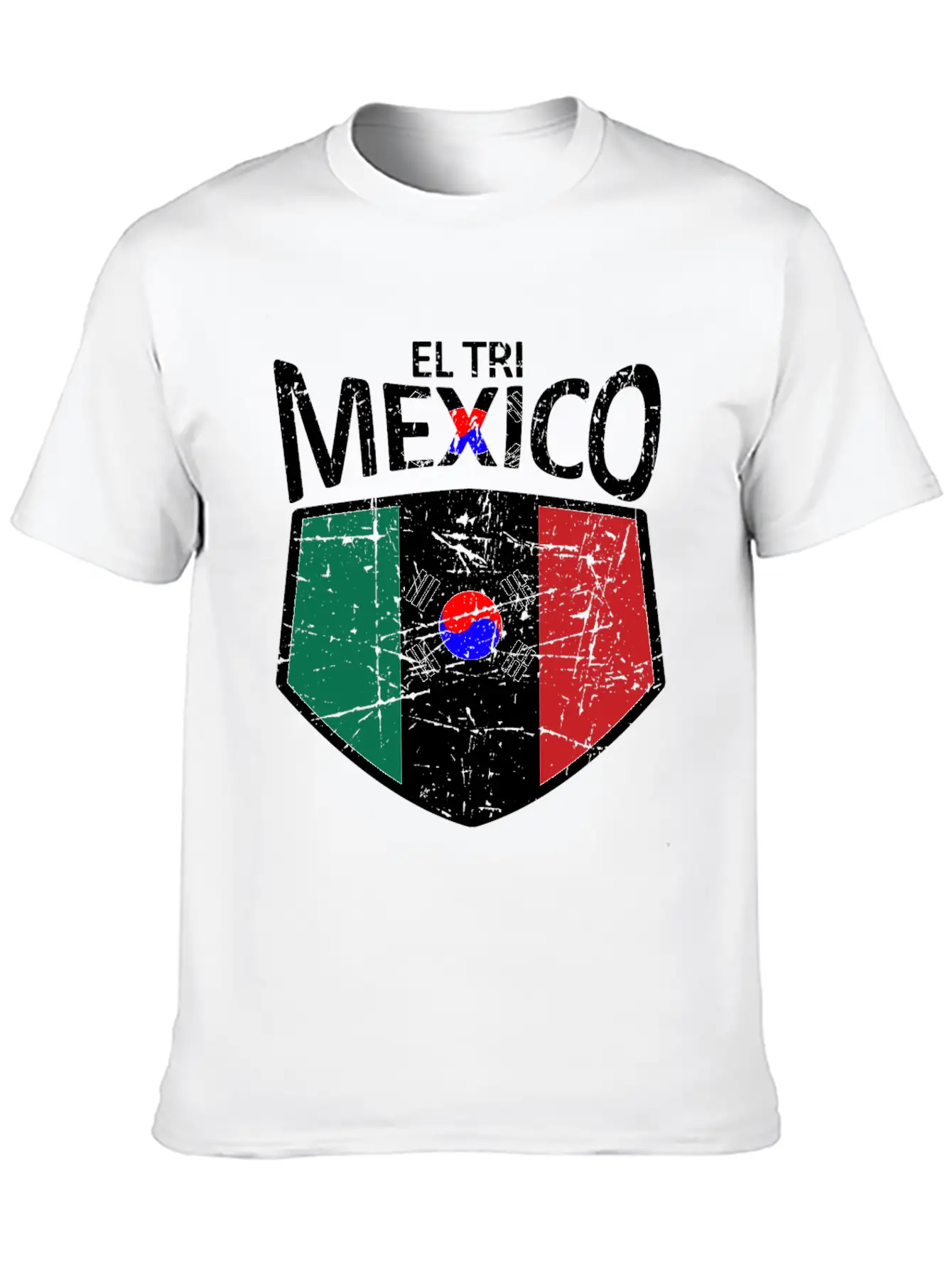 Mexico Soccer Jersey Shirt Mexico And Korea Flag Essential Unisex Summer Tee – Soft Cotton Casual Fit