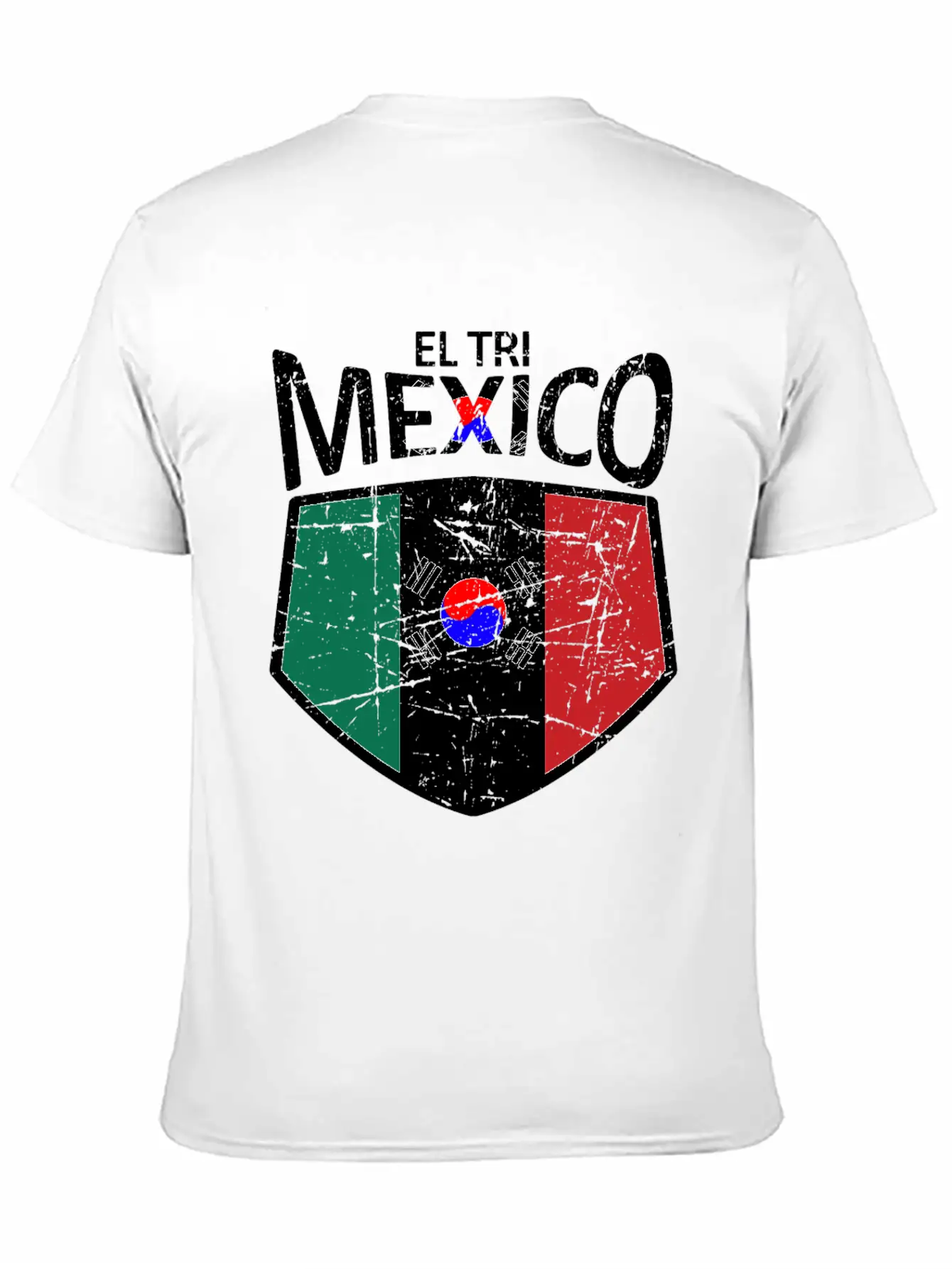 Mexico Soccer Jersey Shirt Mexico And Korea Flag Essential Unisex Summer Tee – Soft Cotton Casual Fit