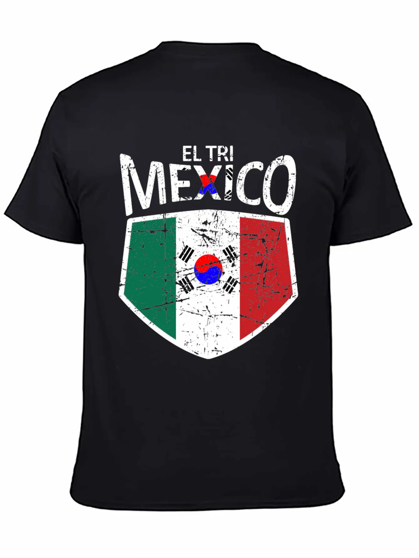Mexico Soccer Jersey Shirt Mexico And Korea Flag Essential Unisex Summer Tee – Soft Cotton Casual Fit