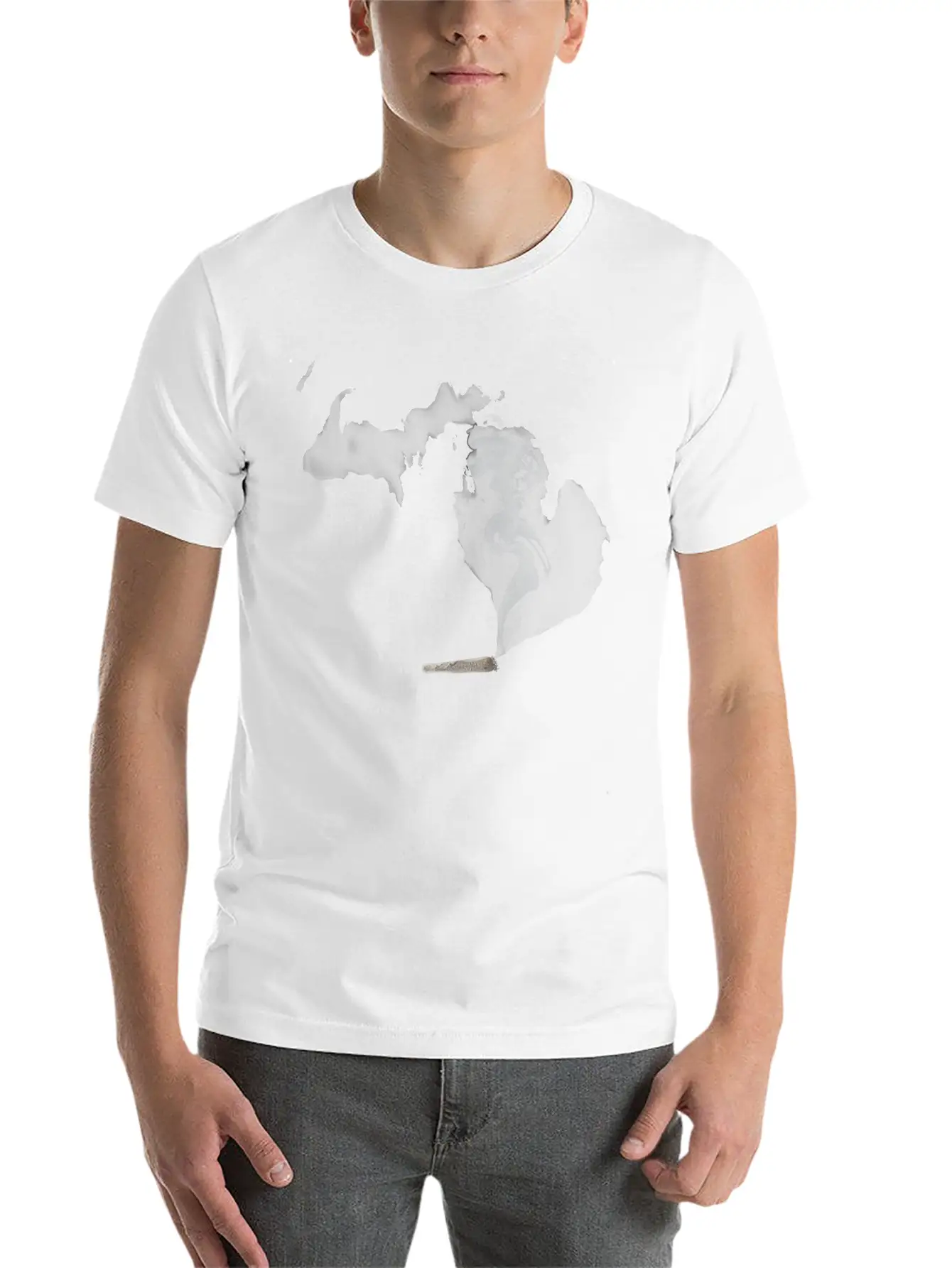 Michigan UP In Smoke Stylish Everyday T-Shirt – Unisex Basic Cotton Tee