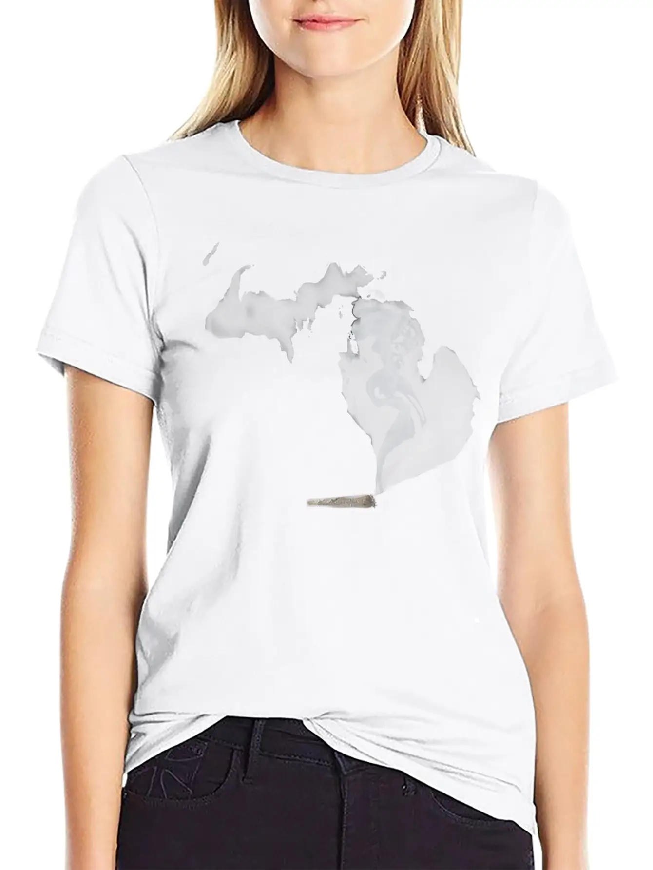 Michigan UP In Smoke Stylish Everyday T-Shirt – Unisex Basic Cotton Tee
