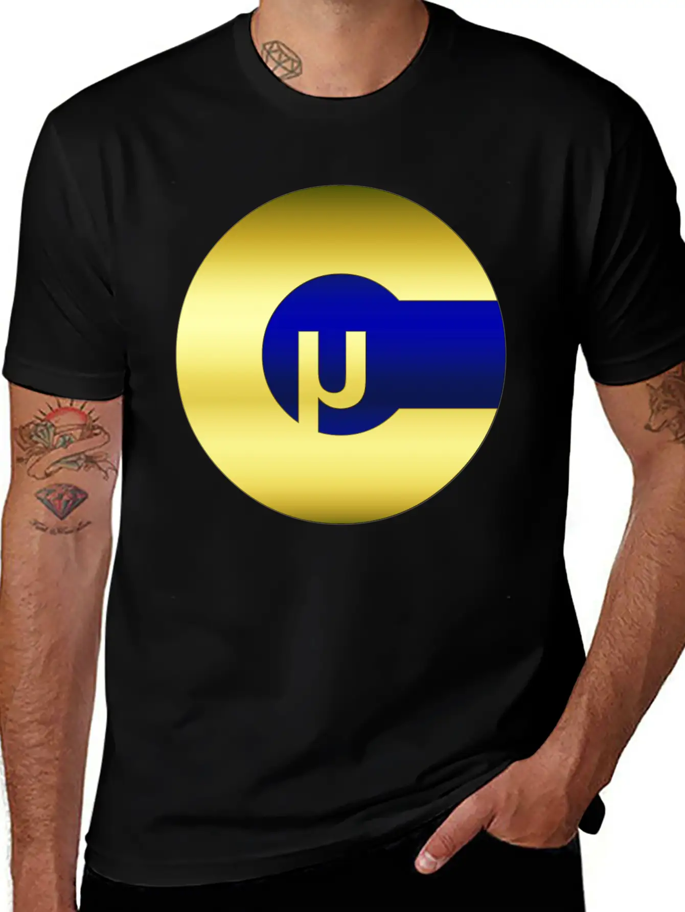 Microcoin Blue Stylish Everyday T-Shirt – Unisex Basic Cotton Tee
