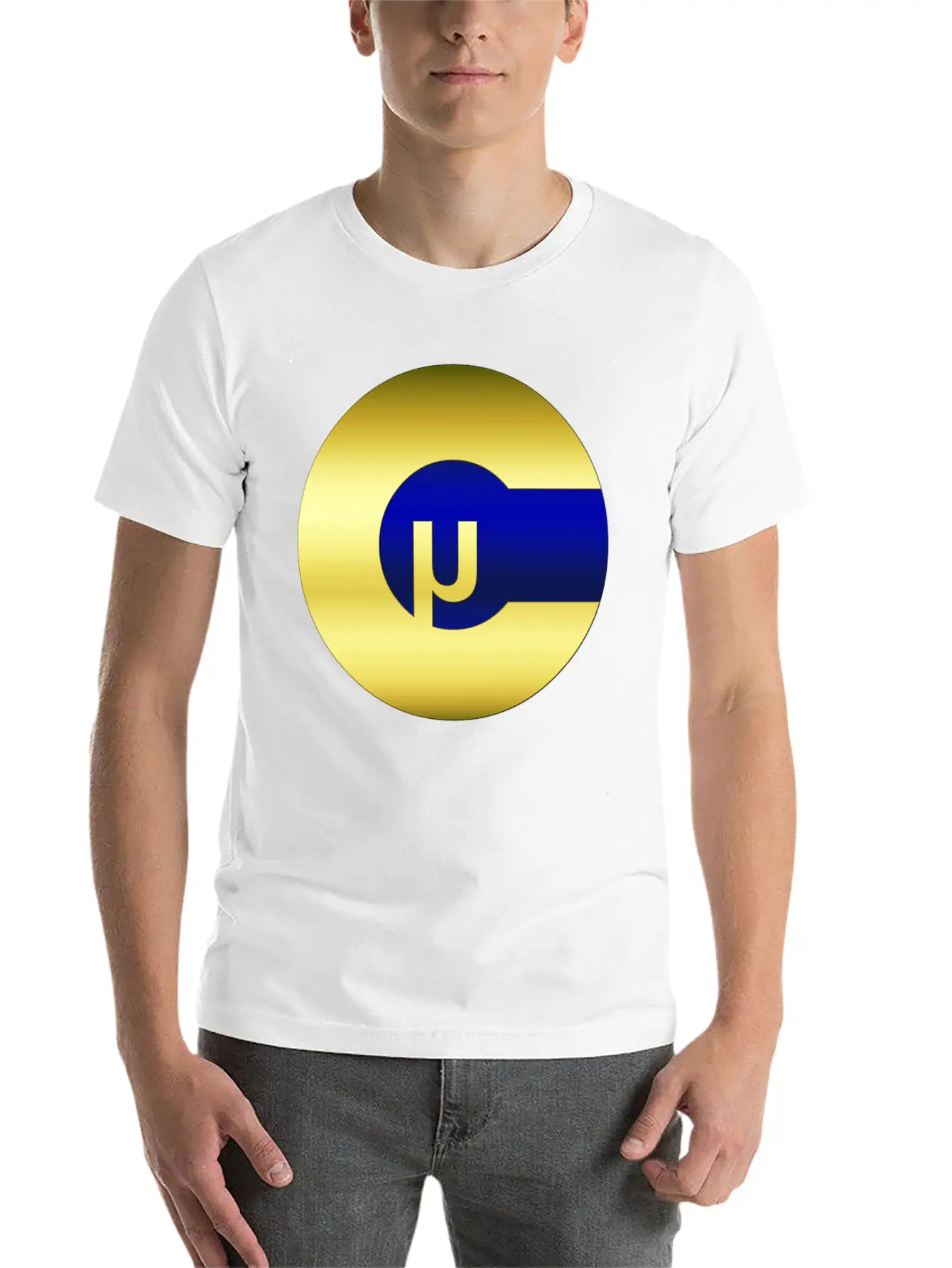 Microcoin Blue Stylish Everyday T-Shirt – Unisex Basic Cotton Tee