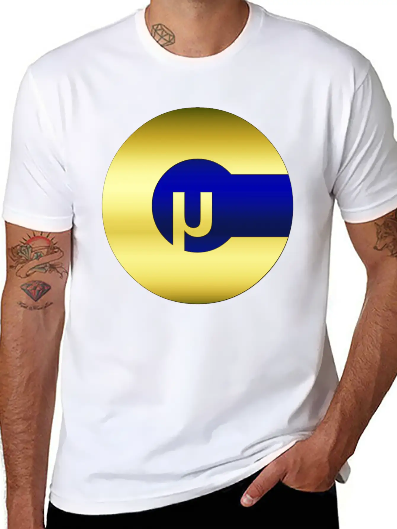 Microcoin Blue Stylish Everyday T-Shirt – Unisex Basic Cotton Tee