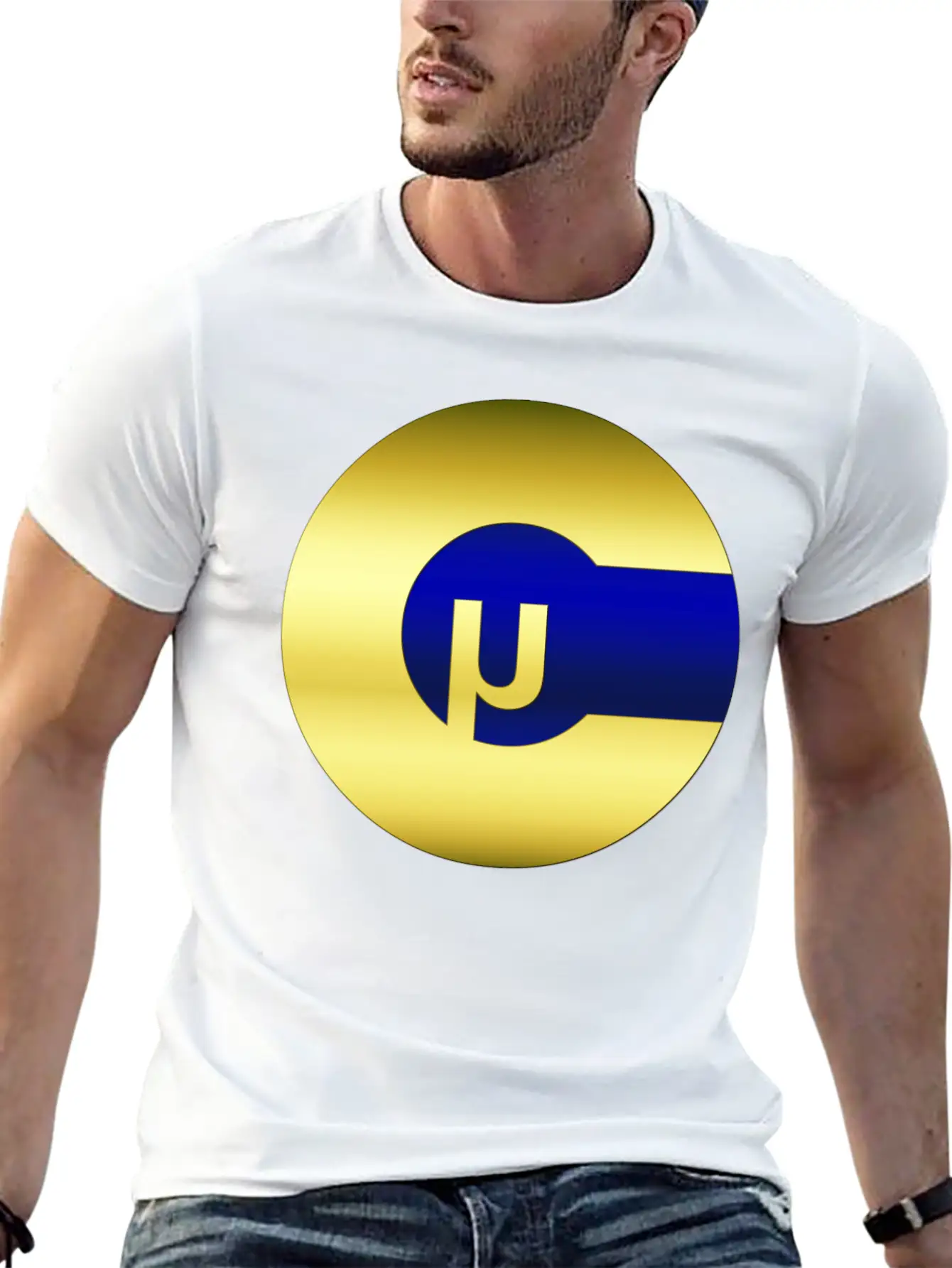 Microcoin Blue Stylish Everyday T-Shirt – Unisex Basic Cotton Tee