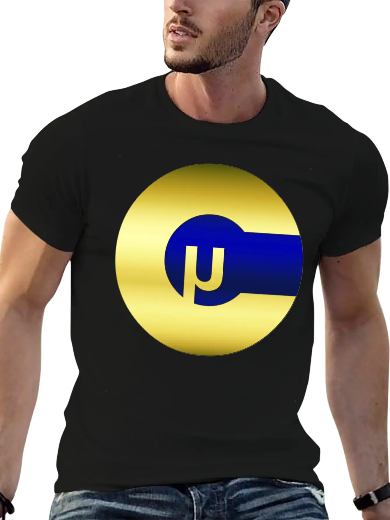 Microcoin Blue Stylish Everyday T-Shirt – Unisex Basic Cotton Tee