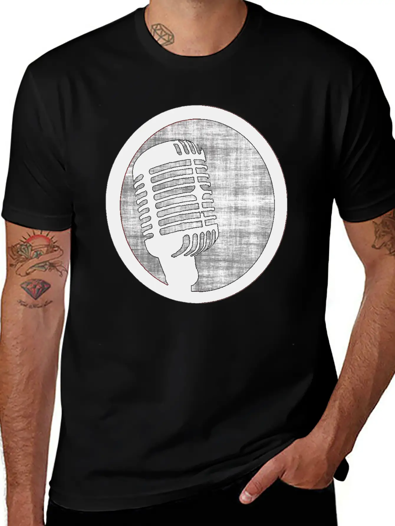Microphone Check Basic Graphic T-Shirt – Daily Comfort In Soft Cotton