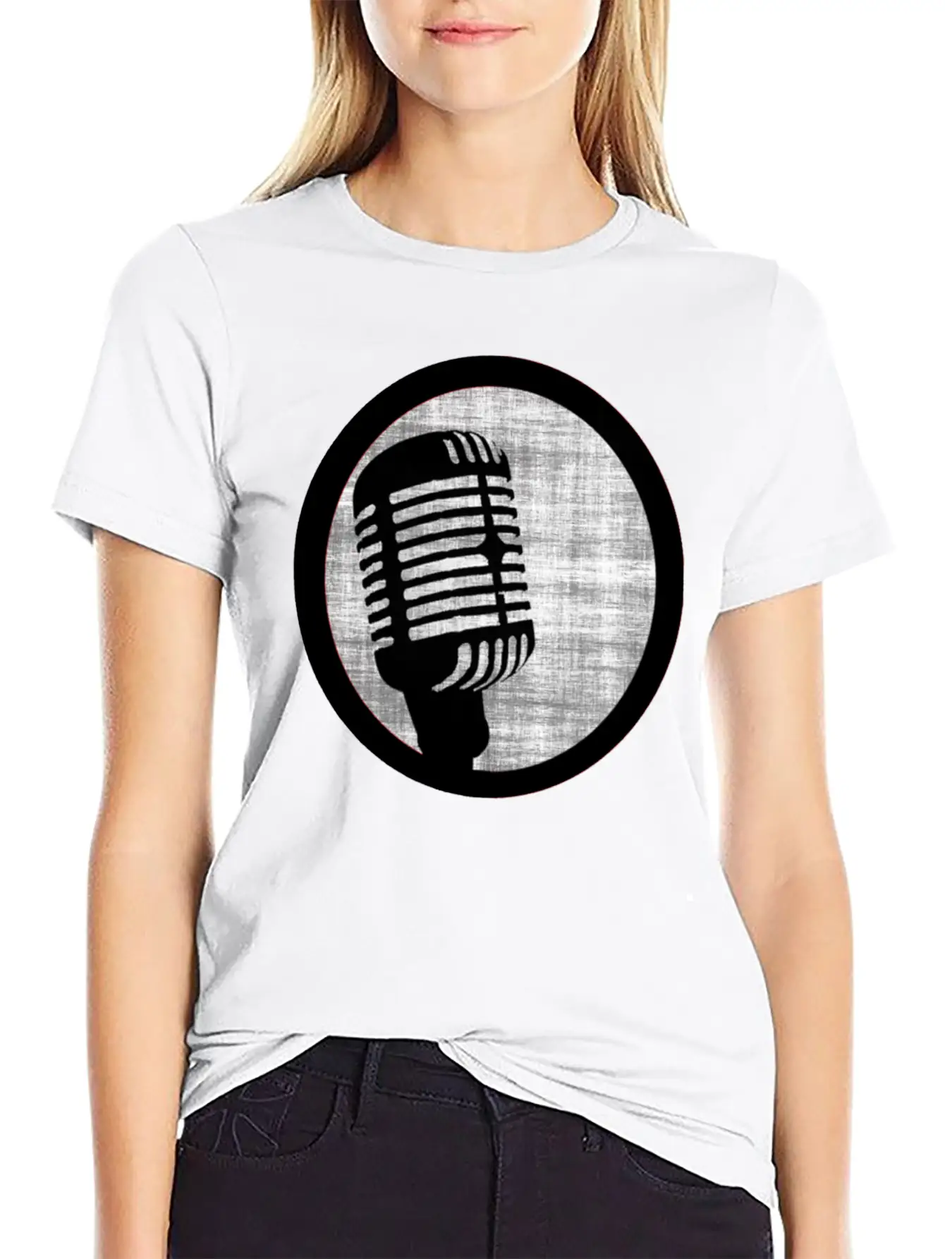 Microphone Check Basic Graphic T-Shirt – Daily Comfort In Soft Cotton