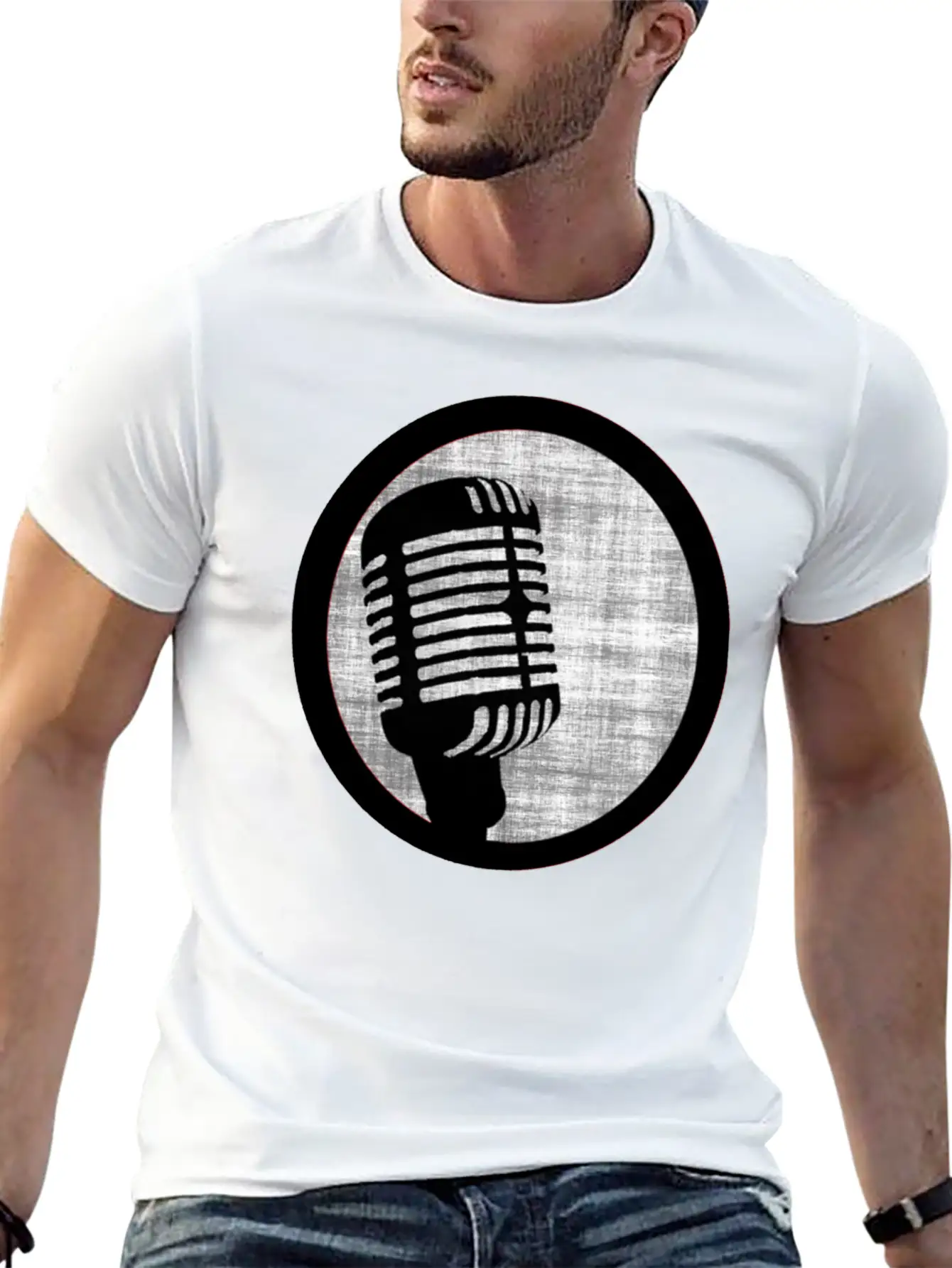 Microphone Check Basic Graphic T-Shirt – Daily Comfort In Soft Cotton
