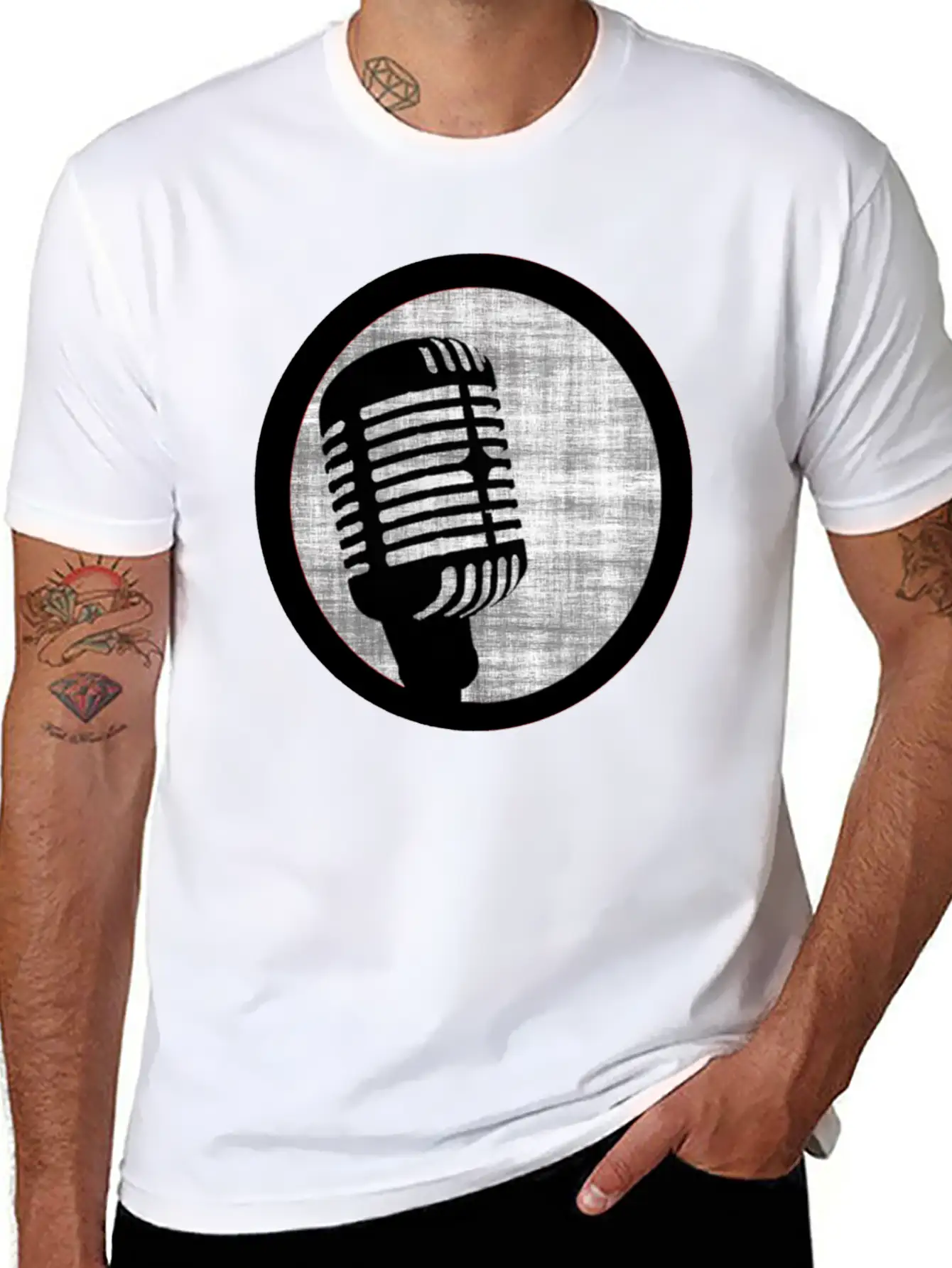 Microphone Check Basic Graphic T-Shirt – Daily Comfort In Soft Cotton