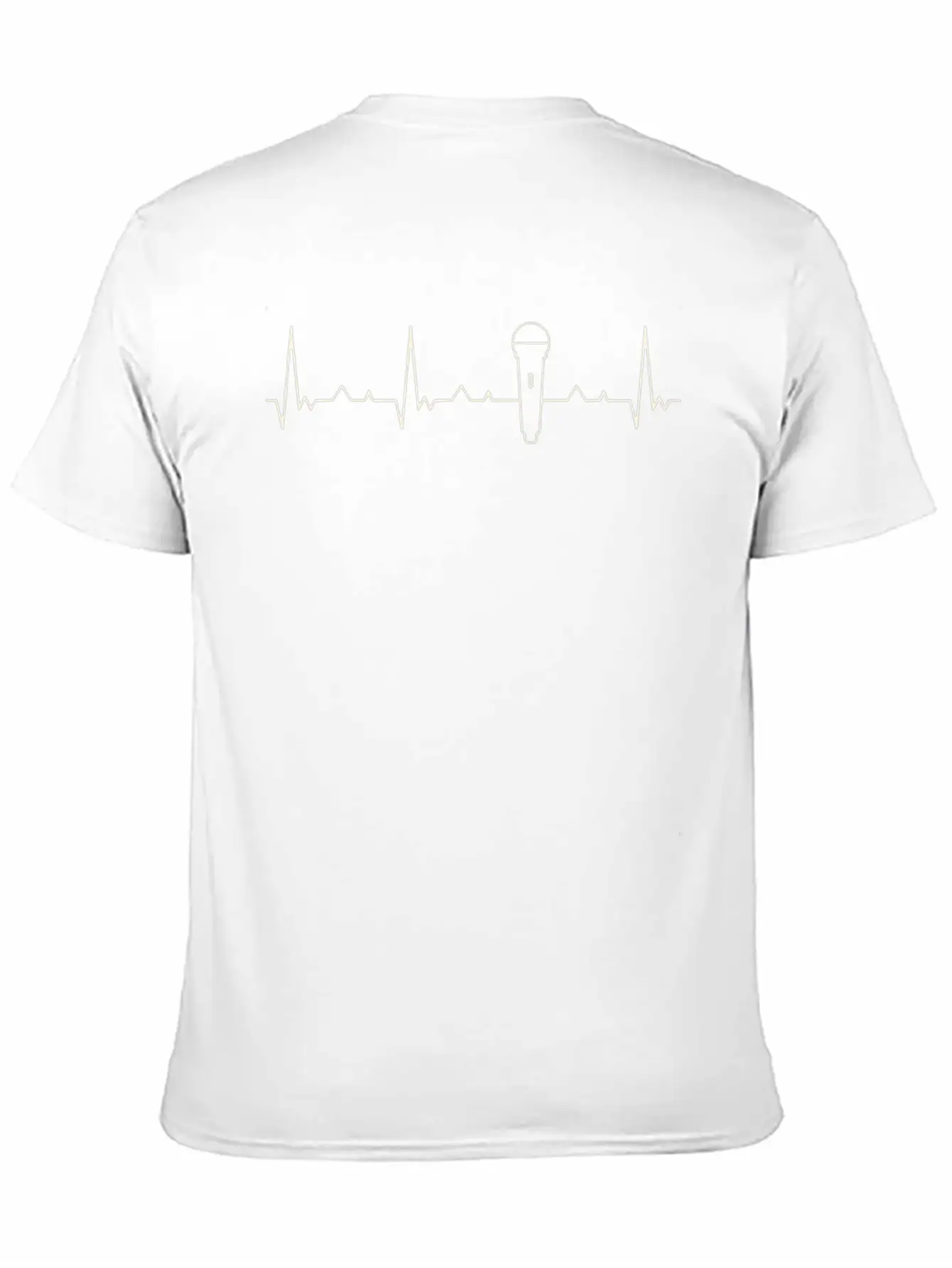 Microphone. Heart. Love. EKG. Pulse. Beat. Stylish Everyday T-Shirt – Unisex Basic Cotton Tee