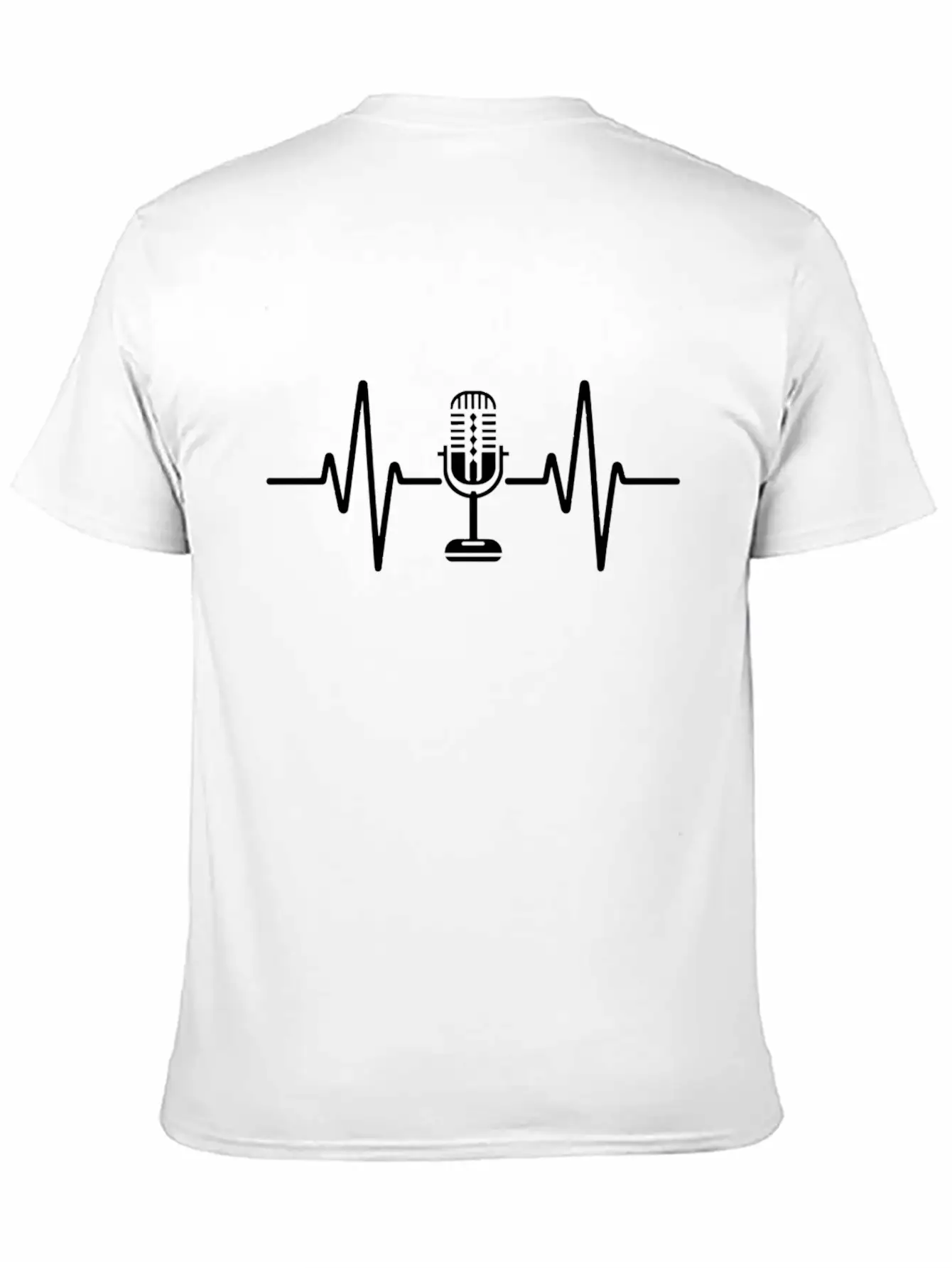 Microphone Heartbeat Sound Waves Design Essential Unisex Summer Tee – Soft Cotton Casual Fit
