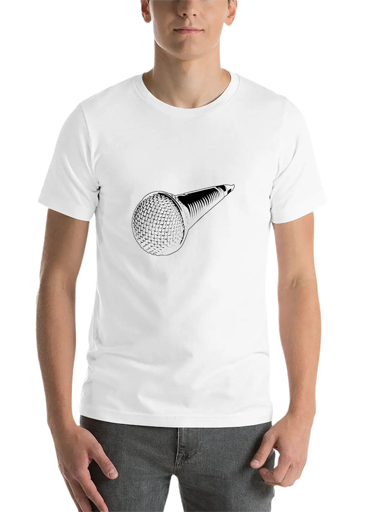Microphone Stylish Everyday T-Shirt – Unisex Basic Cotton Tee