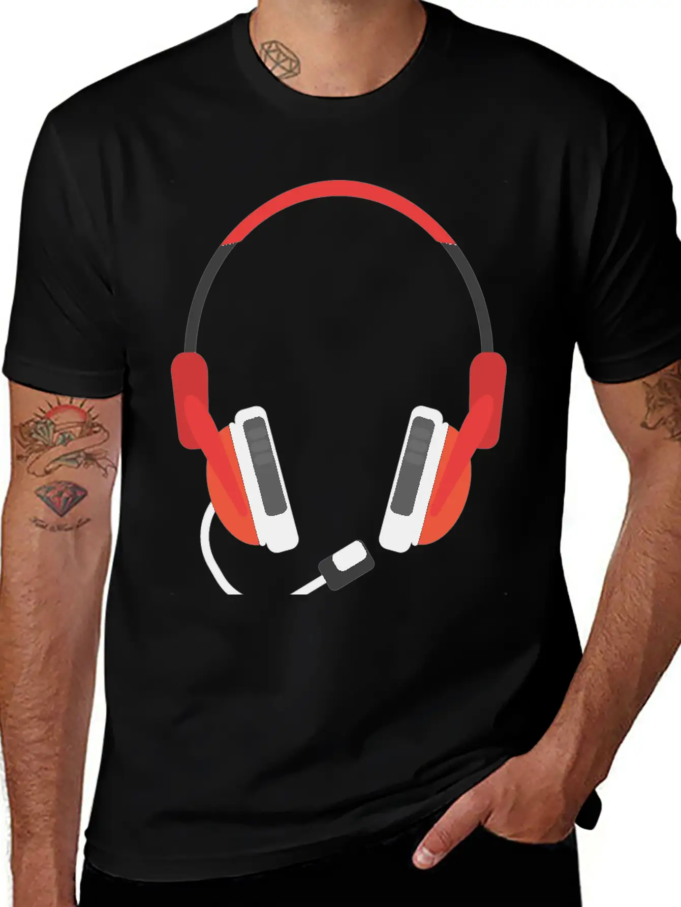 Microphone Unisex Short Sleeve Soft Cotton T-Shirt – Casual Everyday Wear