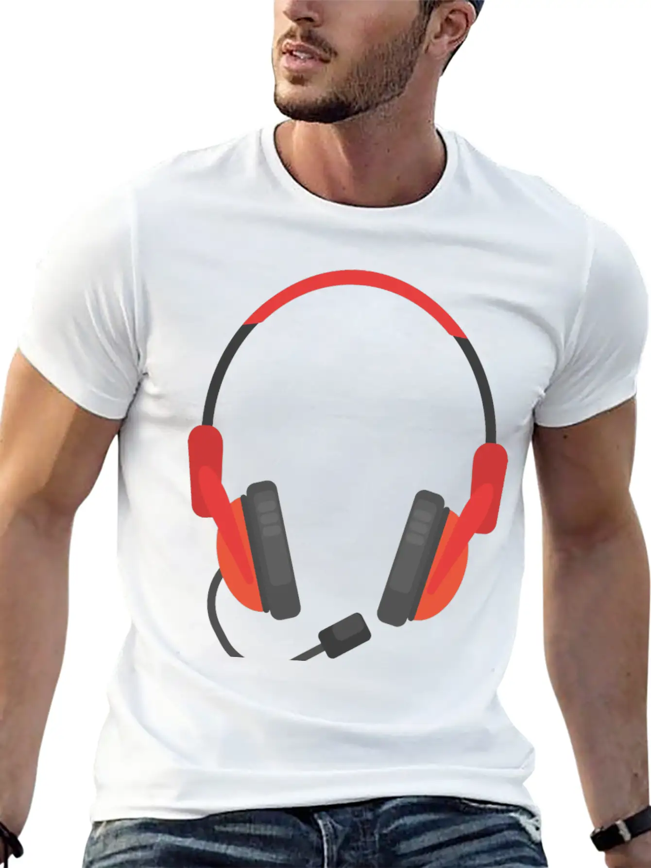 Microphone Unisex Short Sleeve Soft Cotton T-Shirt – Casual Everyday Wear
