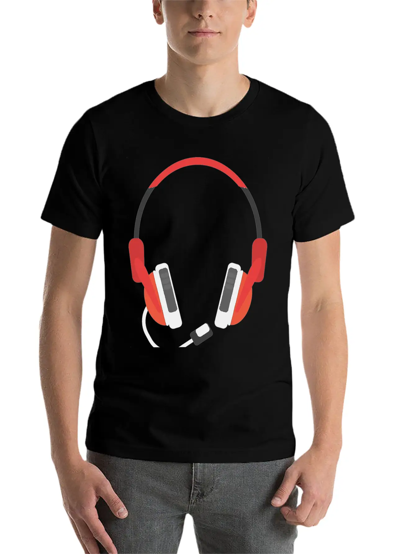 Microphone Unisex Short Sleeve Soft Cotton T-Shirt – Casual Everyday Wear
