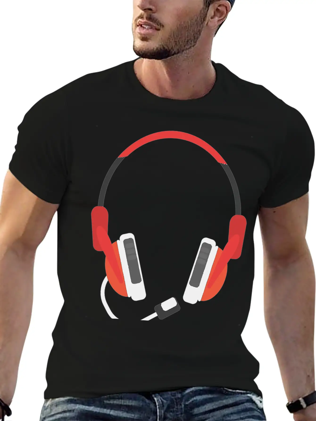 Microphone Unisex Short Sleeve Soft Cotton T-Shirt – Casual Everyday Wear