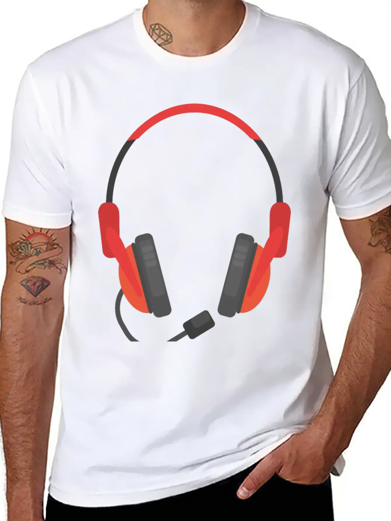 Microphone Unisex Short Sleeve Soft Cotton T-Shirt – Casual Everyday Wear