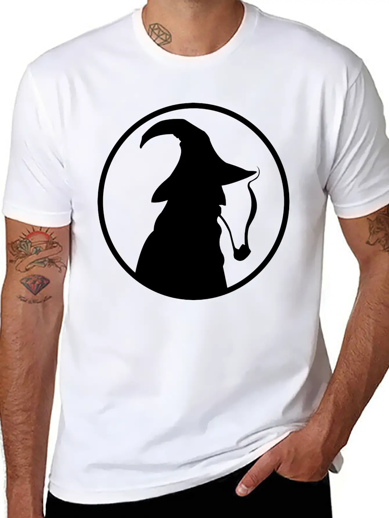 Middie Earth Genetics Wizard Icon White Timeless Short Sleeve Tee – Comfy And Minimalist Design