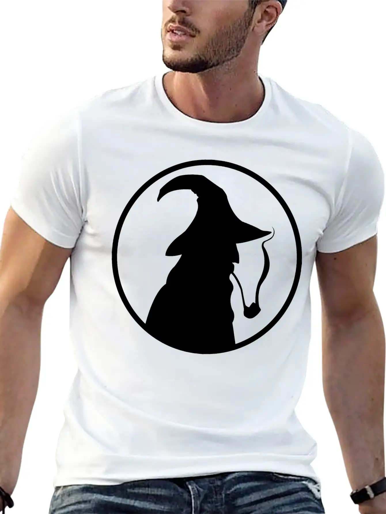 Middie Earth Genetics Wizard Icon White Timeless Short Sleeve Tee – Comfy And Minimalist Design