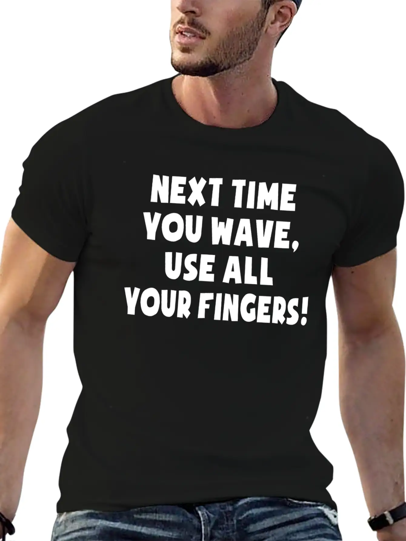 Middle Finger Joke Comfortable Minimalist Graphic Tee – Summer Style Essential