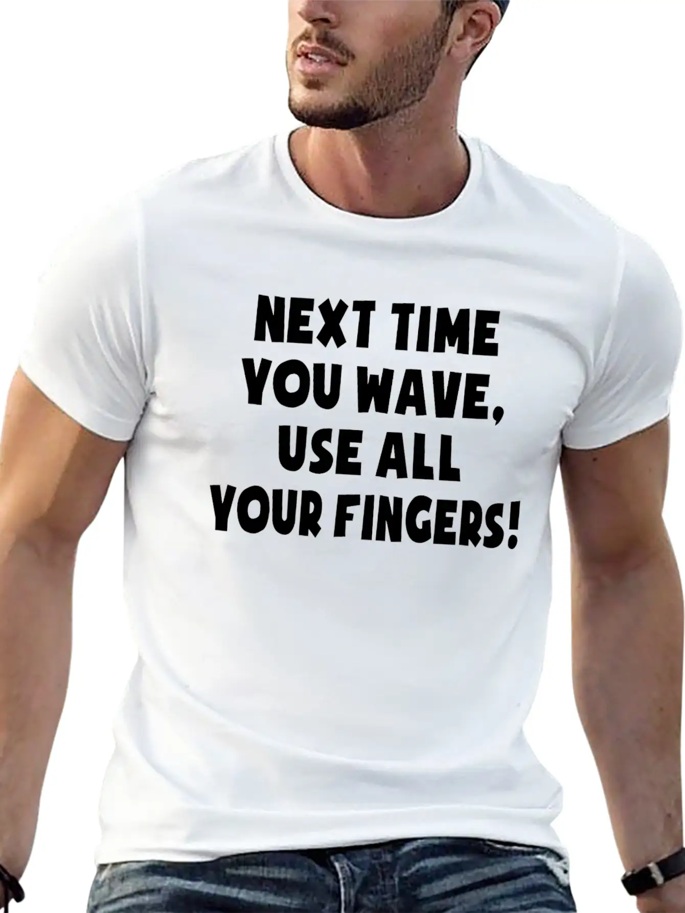 Middle Finger Joke Comfortable Minimalist Graphic Tee – Summer Style Essential