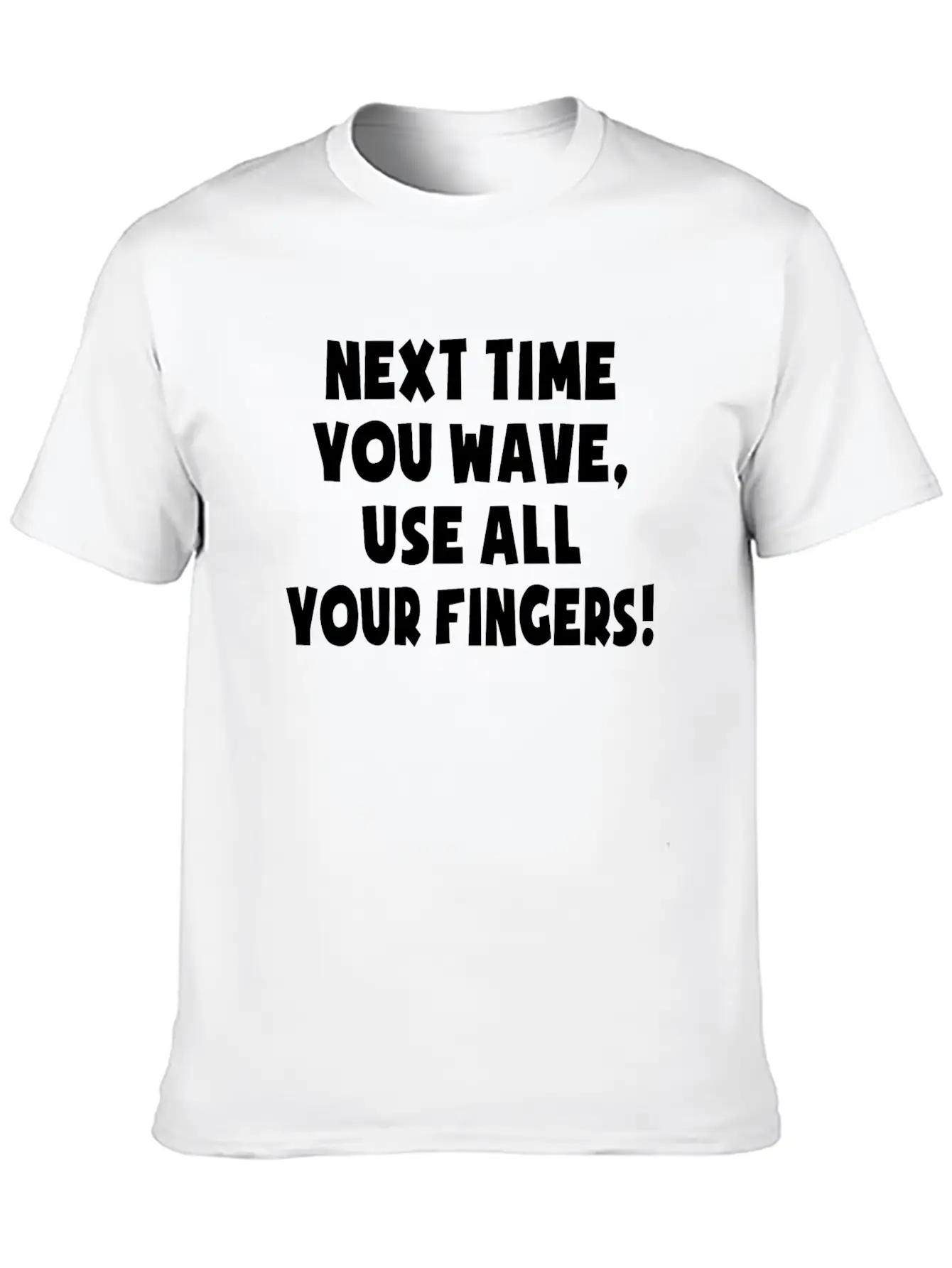 Middle Finger Joke Comfortable Minimalist Graphic Tee – Summer Style Essential
