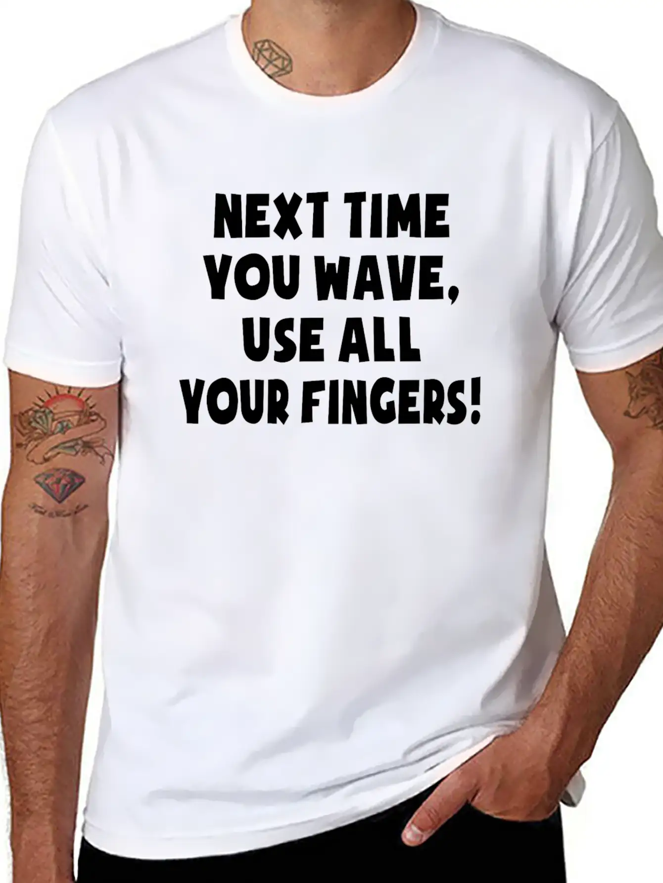 Middle Finger Joke Comfortable Minimalist Graphic Tee – Summer Style Essential