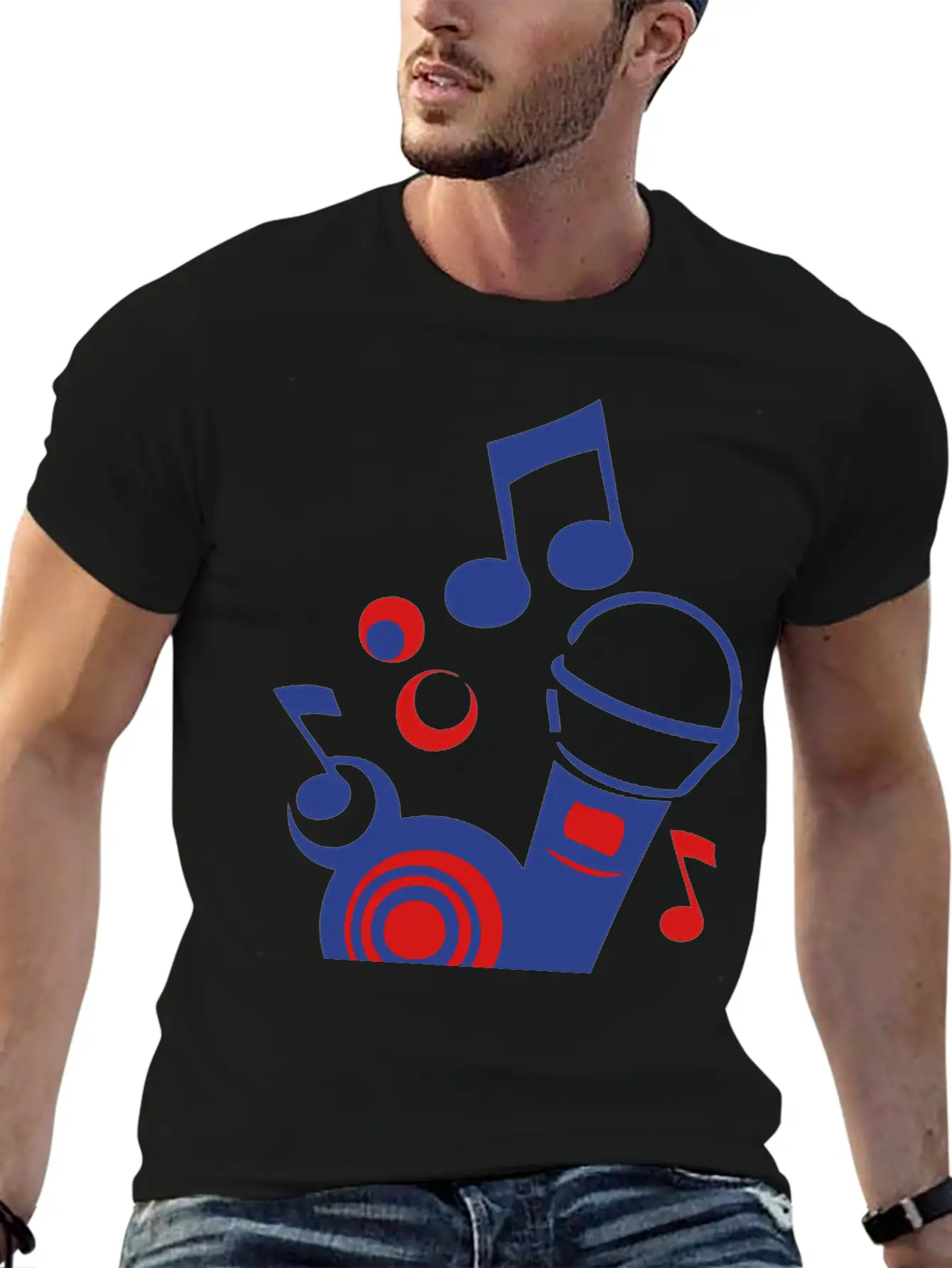 Mikrofon Microphone Microfono Music Note Unisex Short Sleeve Soft Cotton T-Shirt – Casual Everyday Wear