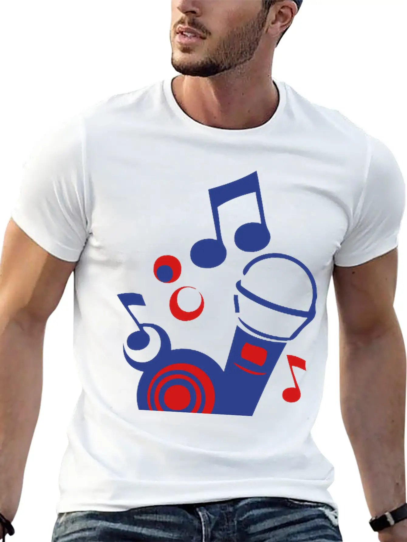 Mikrofon Microphone Microfono Music Note Unisex Short Sleeve Soft Cotton T-Shirt – Casual Everyday Wear
