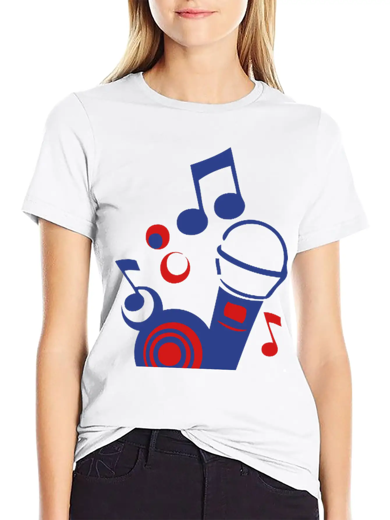 Mikrofon Microphone Microfono Music Note Unisex Short Sleeve Soft Cotton T-Shirt – Casual Everyday Wear