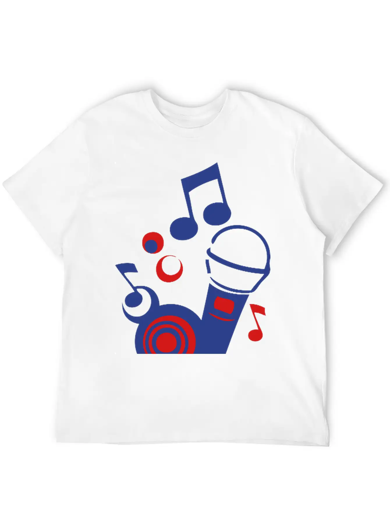 Mikrofon Microphone Microfono Music Note Unisex Short Sleeve Soft Cotton T-Shirt – Casual Everyday Wear