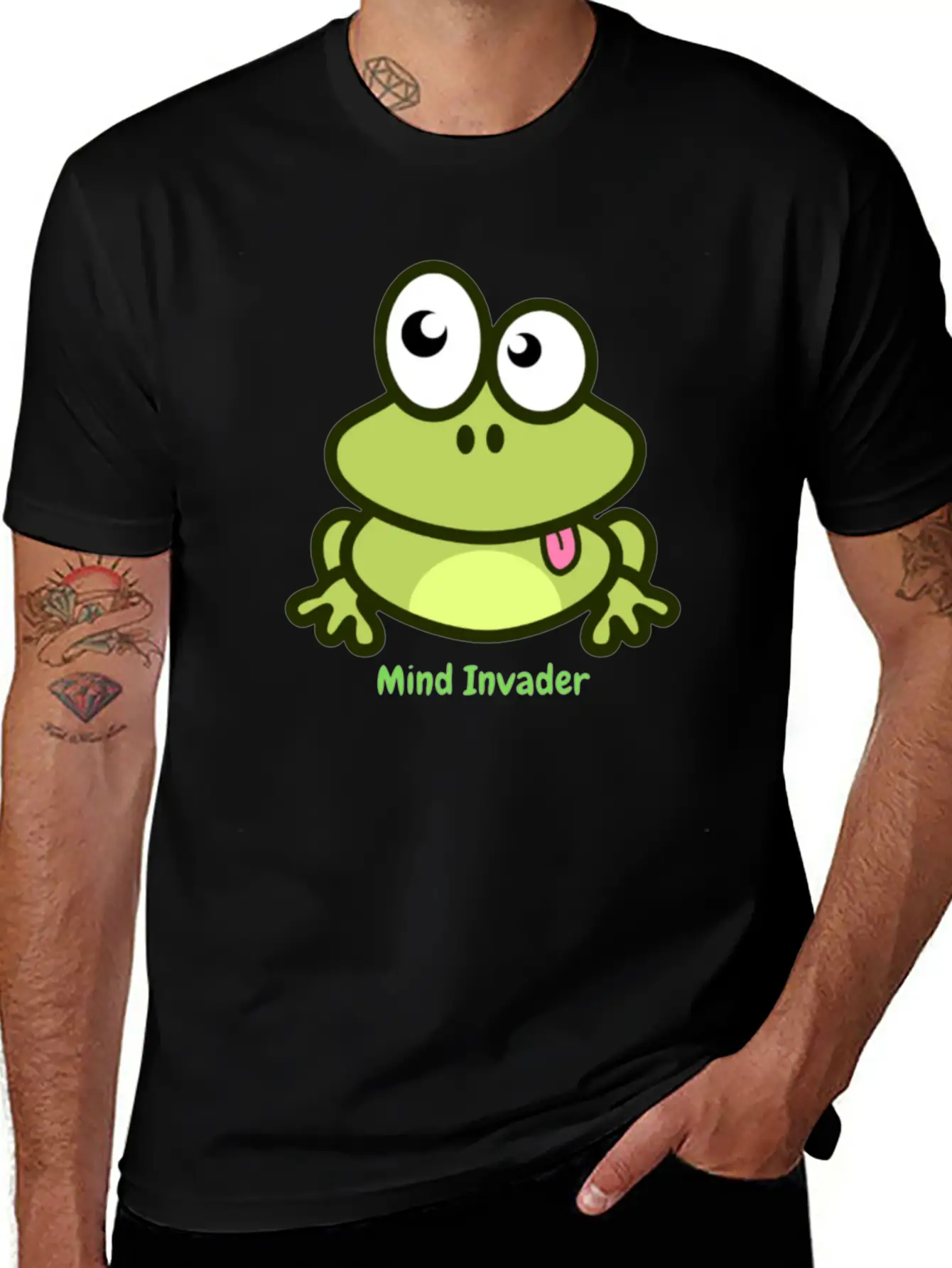 Mind Invader (Frog) Basic Graphic T-Shirt – Daily Comfort In Soft Cotton