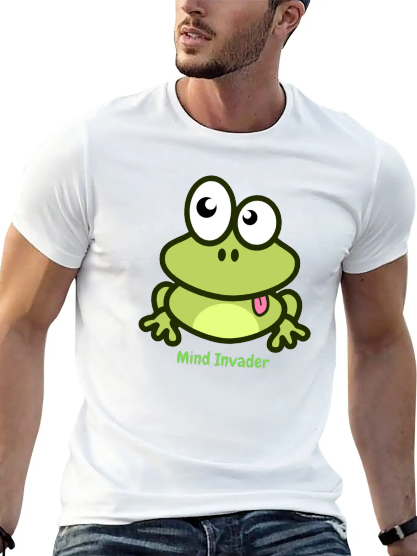 Mind Invader (Frog) Basic Graphic T-Shirt – Daily Comfort In Soft Cotton