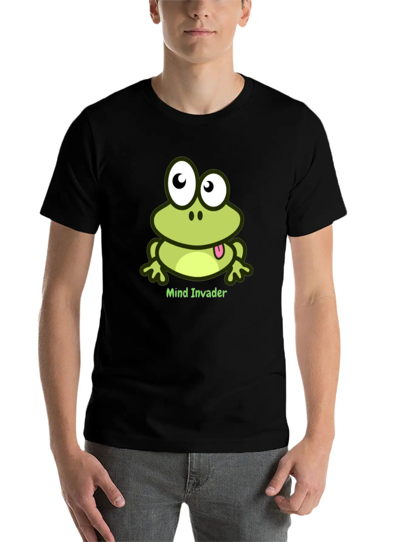 Mind Invader (Frog) Basic Graphic T-Shirt – Daily Comfort In Soft Cotton