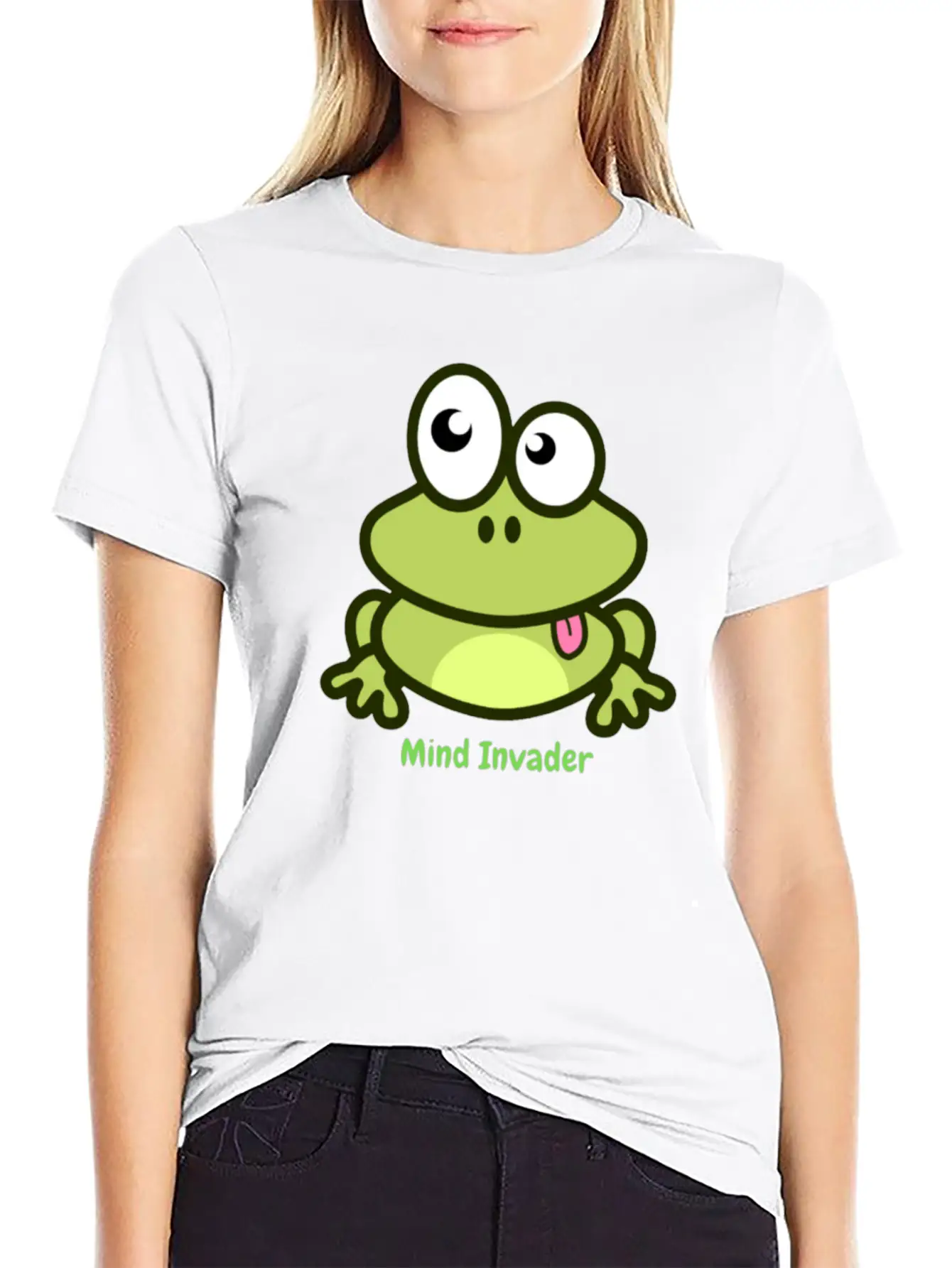 Mind Invader (Frog) Basic Graphic T-Shirt – Daily Comfort In Soft Cotton