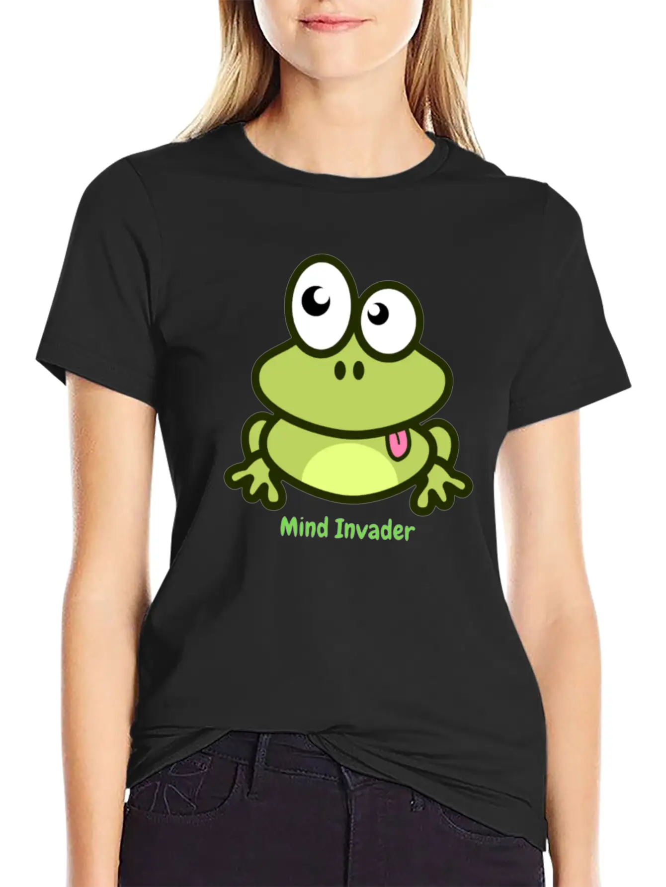 Mind Invader (Frog) Basic Graphic T-Shirt – Daily Comfort In Soft Cotton