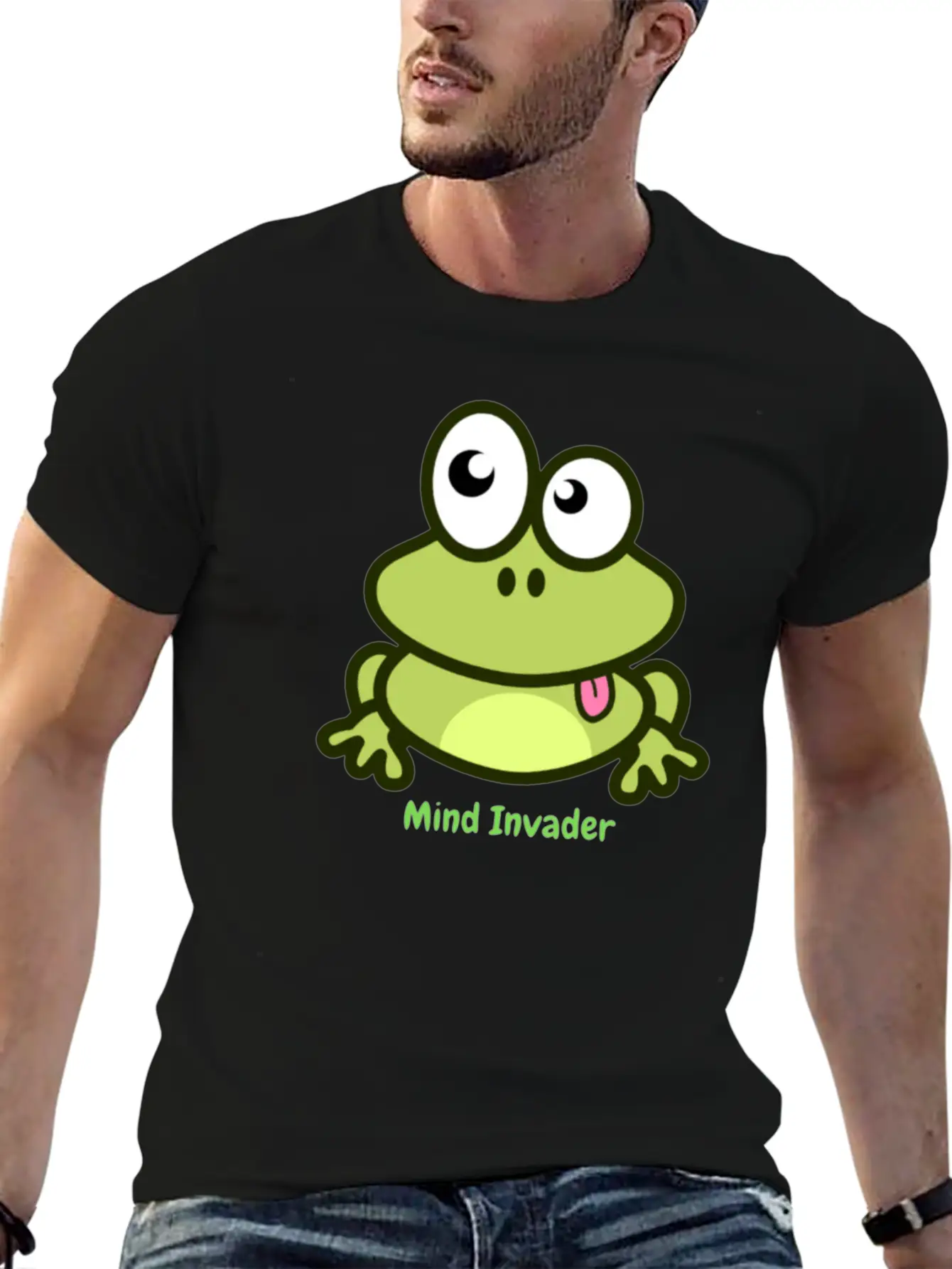 Mind Invader (Frog) Basic Graphic T-Shirt – Daily Comfort In Soft Cotton