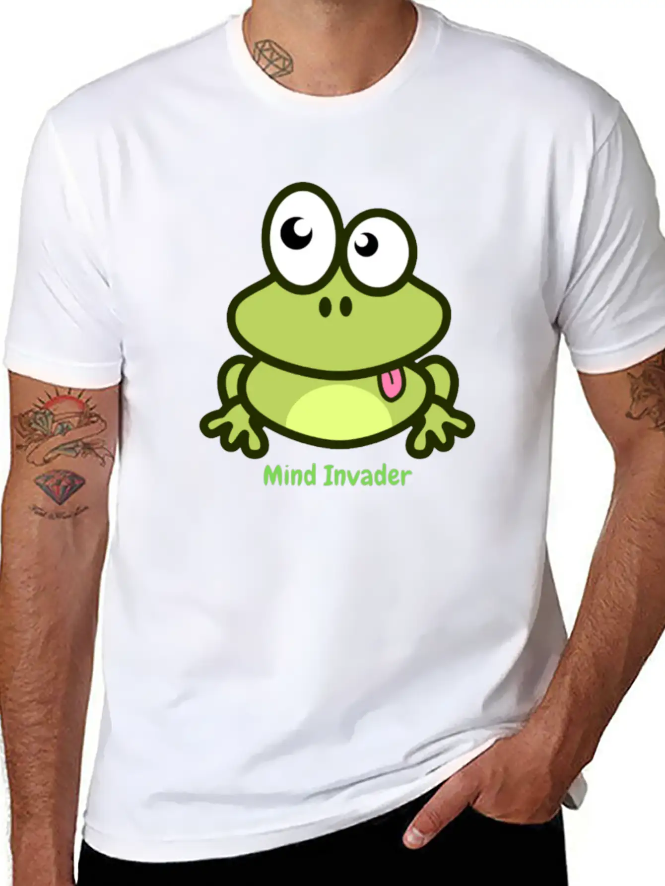 Mind Invader (Frog) Basic Graphic T-Shirt – Daily Comfort In Soft Cotton