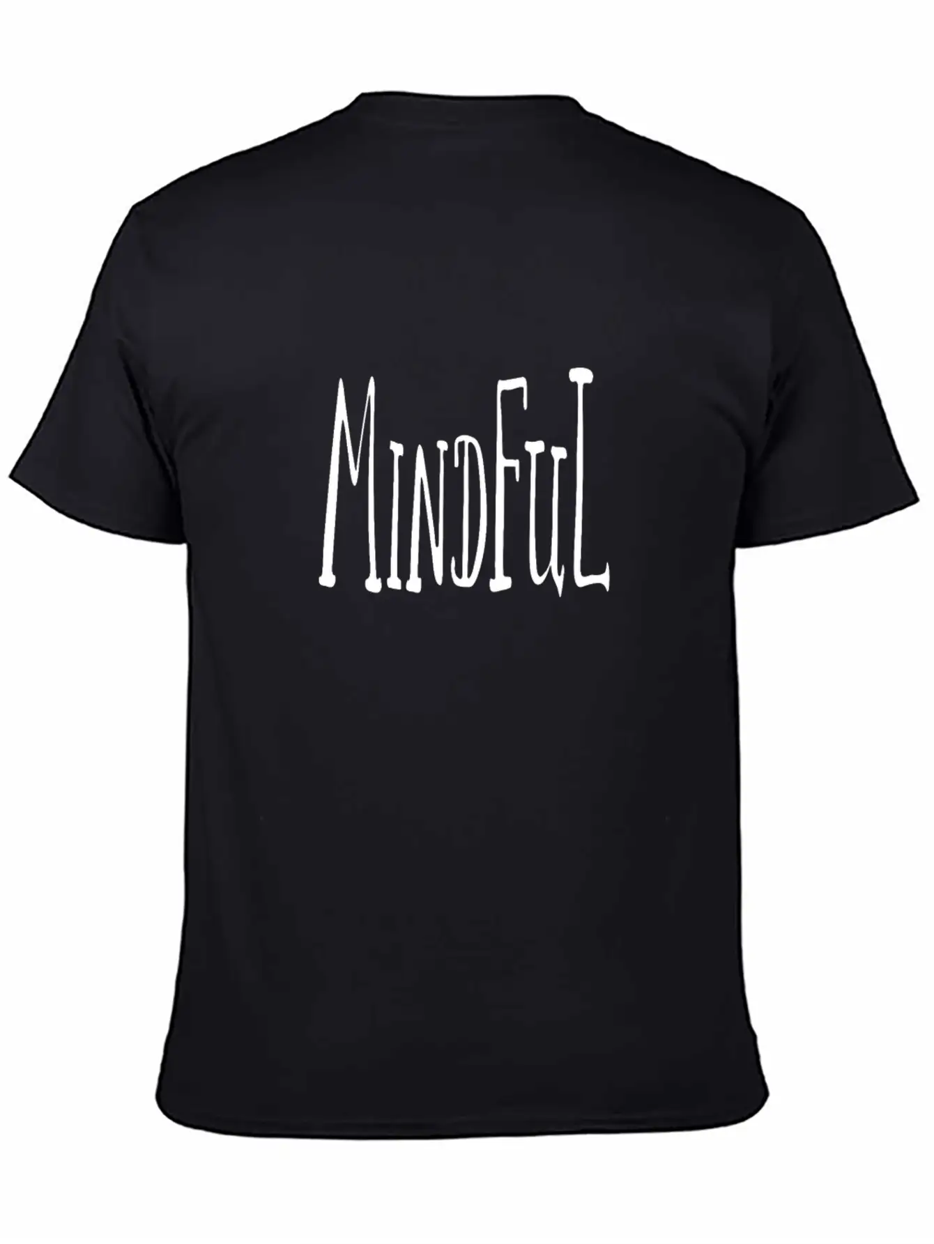 Mindful Word Hand Lettered Stylish Everyday T-Shirt – Unisex Basic Cotton Tee