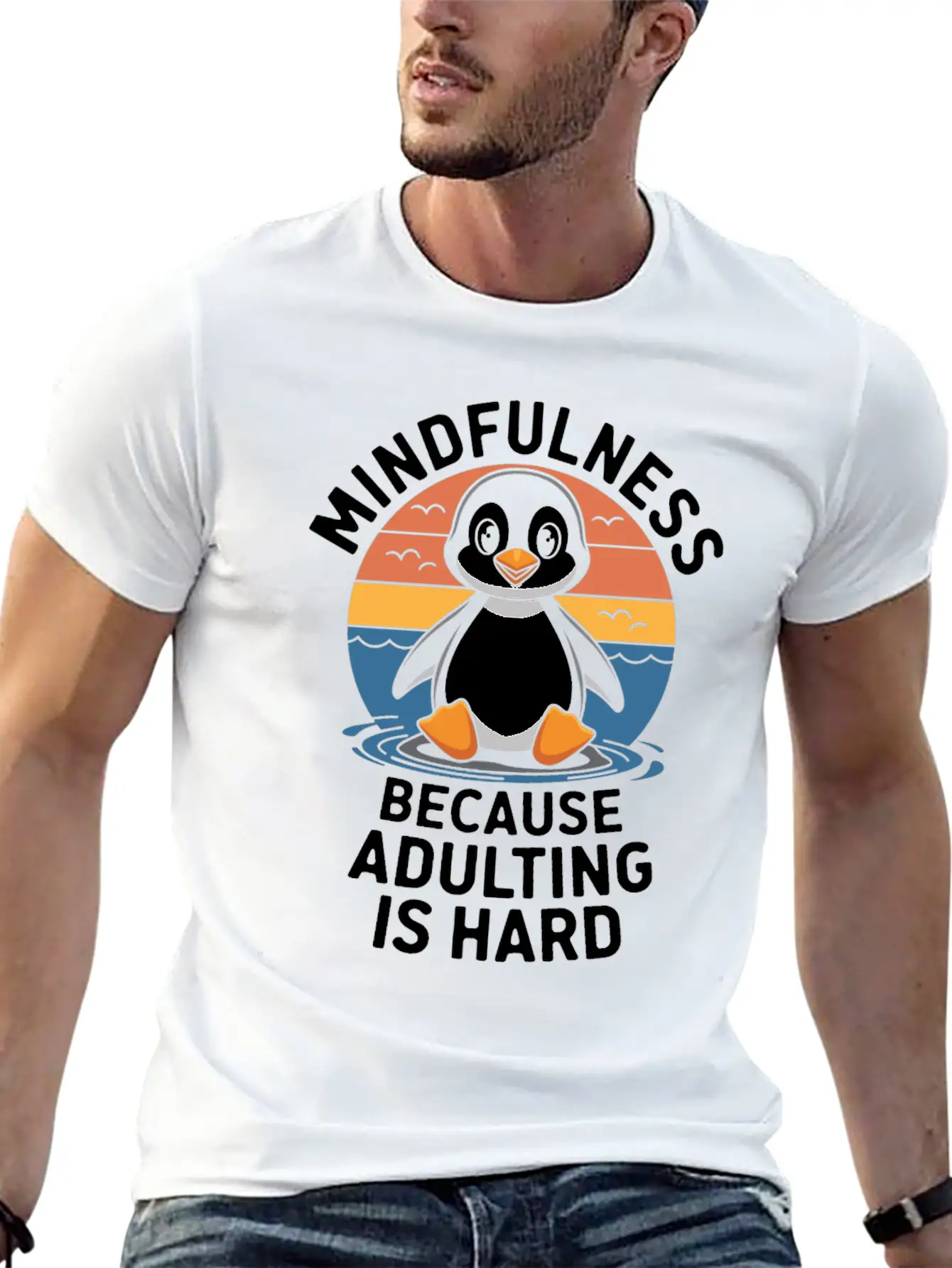 Mindfulness Because Adulting Is Hard Timeless Short Sleeve Tee – Comfy And Minimalist Design