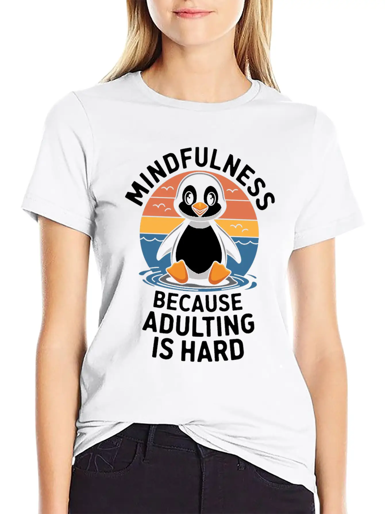 Mindfulness Because Adulting Is Hard Timeless Short Sleeve Tee – Comfy And Minimalist Design
