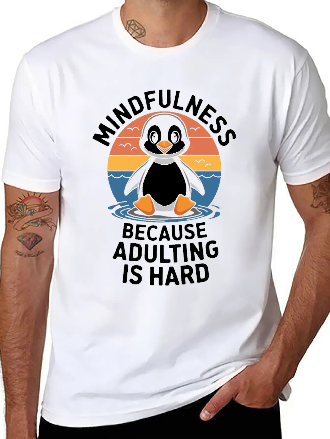 Mindfulness Because Adulting Is Hard Timeless Short Sleeve Tee – Comfy And Minimalist Design