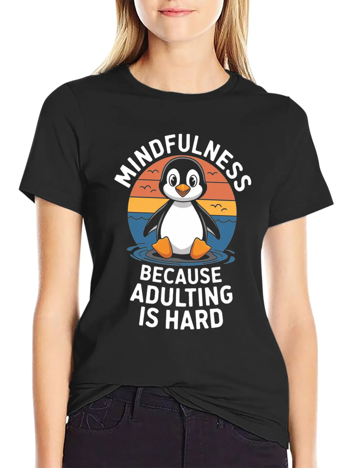 Mindfulness Because Adulting Is Hard Timeless Short Sleeve Tee – Comfy And Minimalist Design