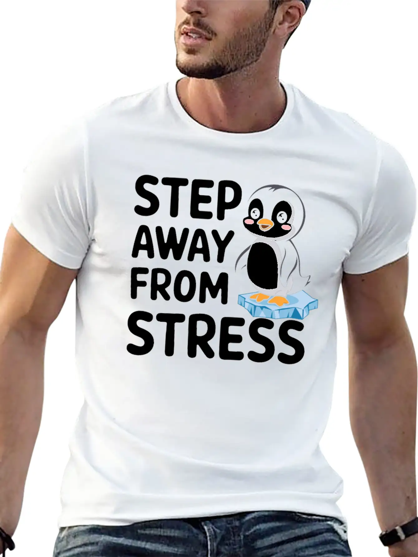 Mindfulness: Step Away From Stress Stylish Everyday T-Shirt – Unisex Basic Cotton Tee