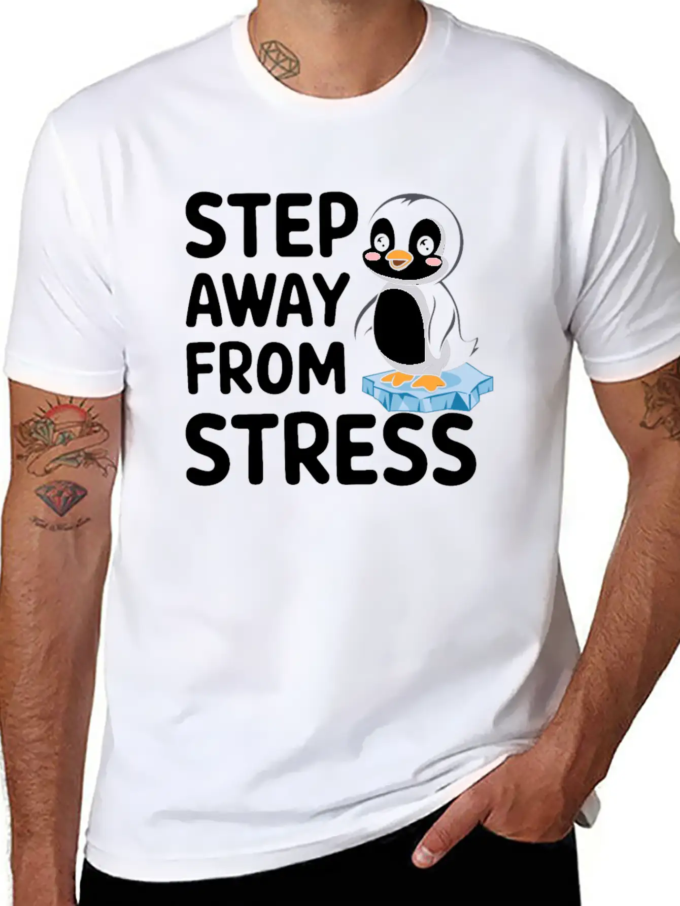 Mindfulness: Step Away From Stress Stylish Everyday T-Shirt – Unisex Basic Cotton Tee