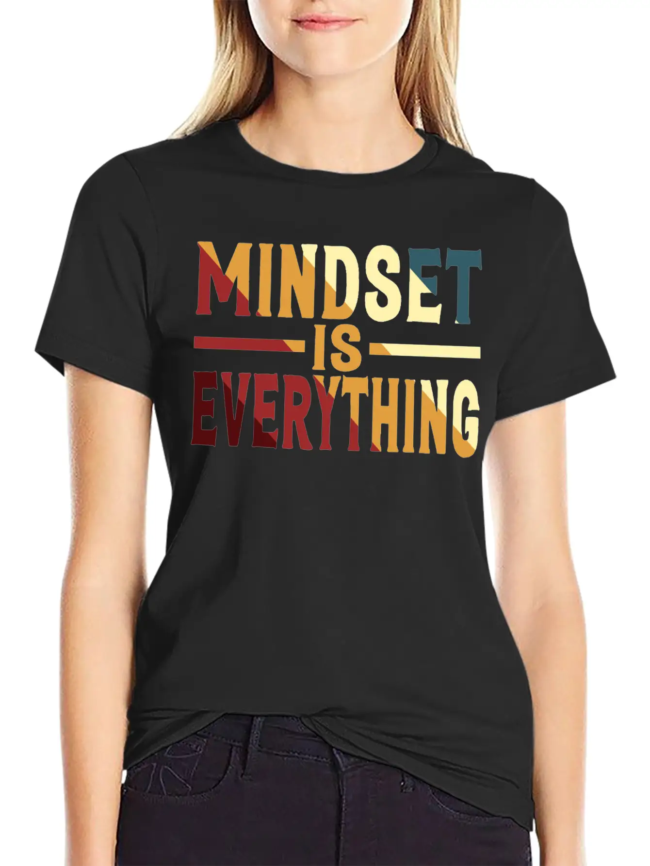 Mindset Is Everything Motivational Mental Health Comfortable Minimalist Graphic Tee – Summer Style Essential