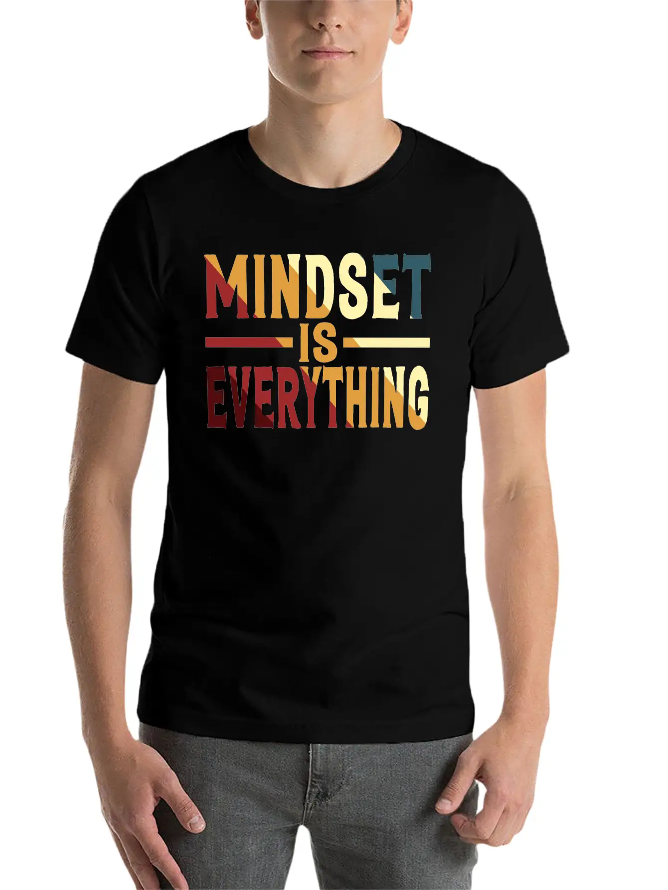 Mindset Is Everything Motivational Mental Health Comfortable Minimalist Graphic Tee – Summer Style Essential